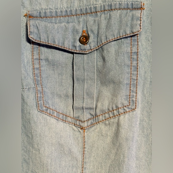 2 for $10 Denim shabby Chic button down blouse - Picture 5 of 6